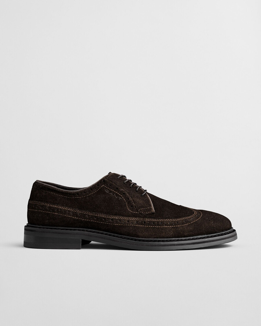 buty zamszowe bidford derby – głęboki brąz