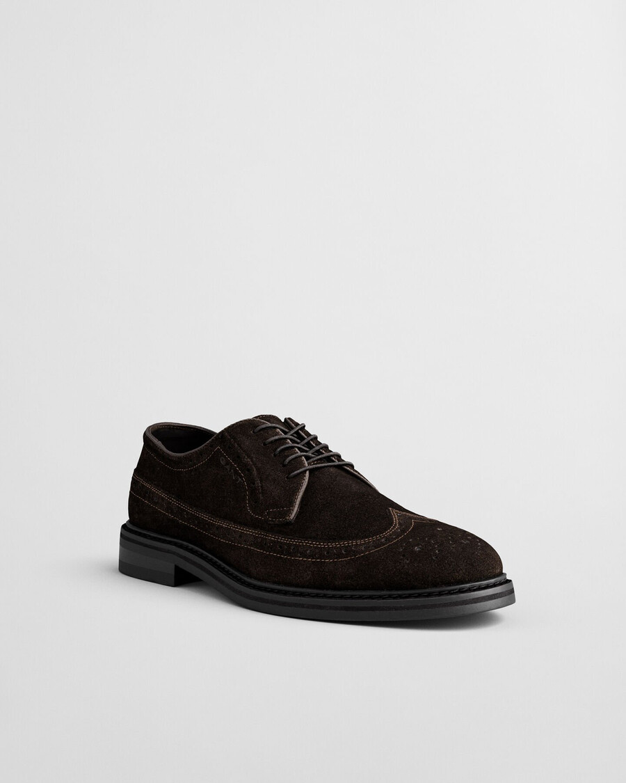 buty zamszowe bidford derby – głęboki brąz