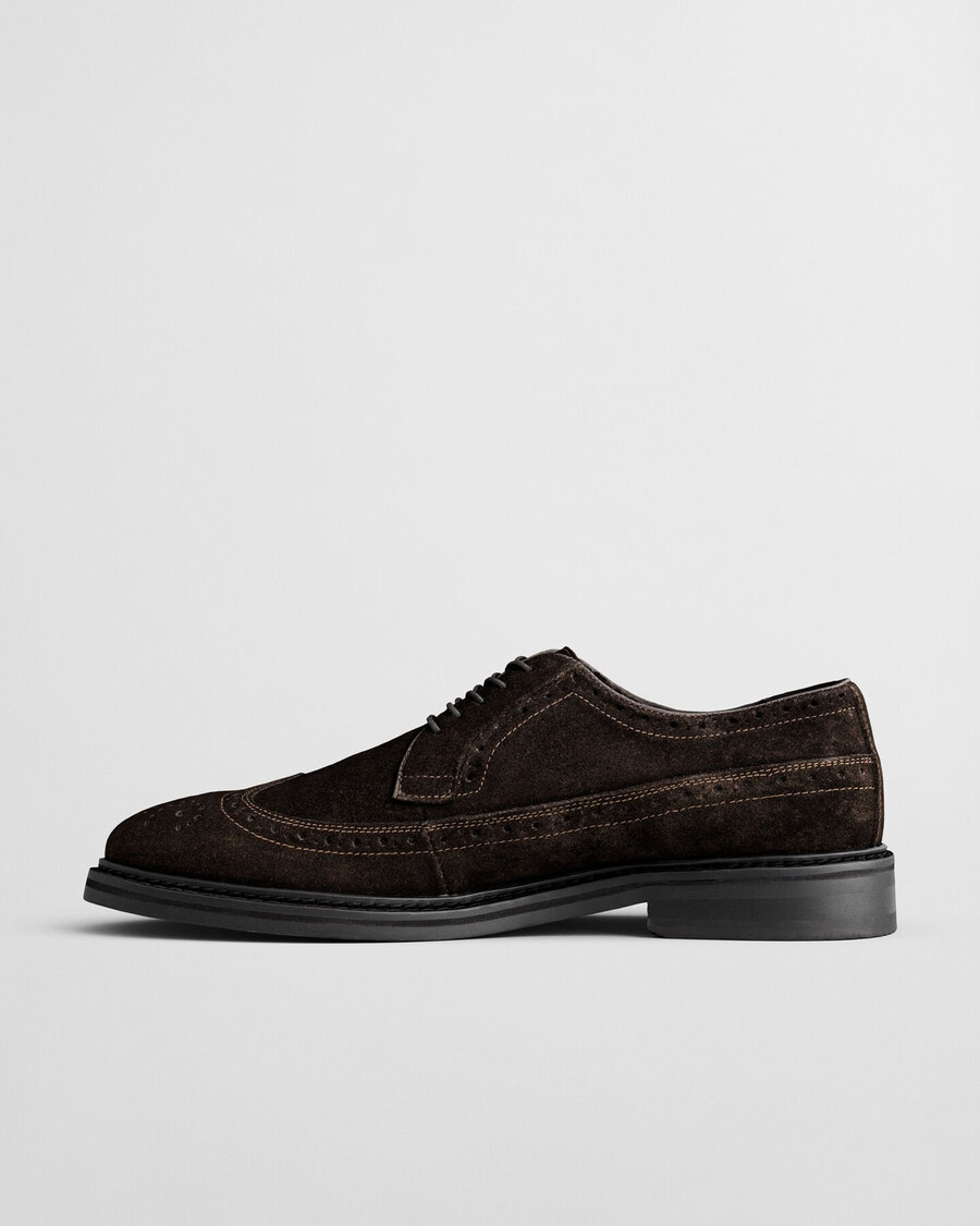 buty zamszowe bidford derby – głęboki brąz