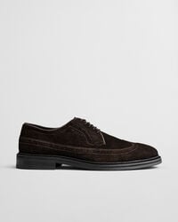 buty zamszowe bidford derby – głęboki brąz