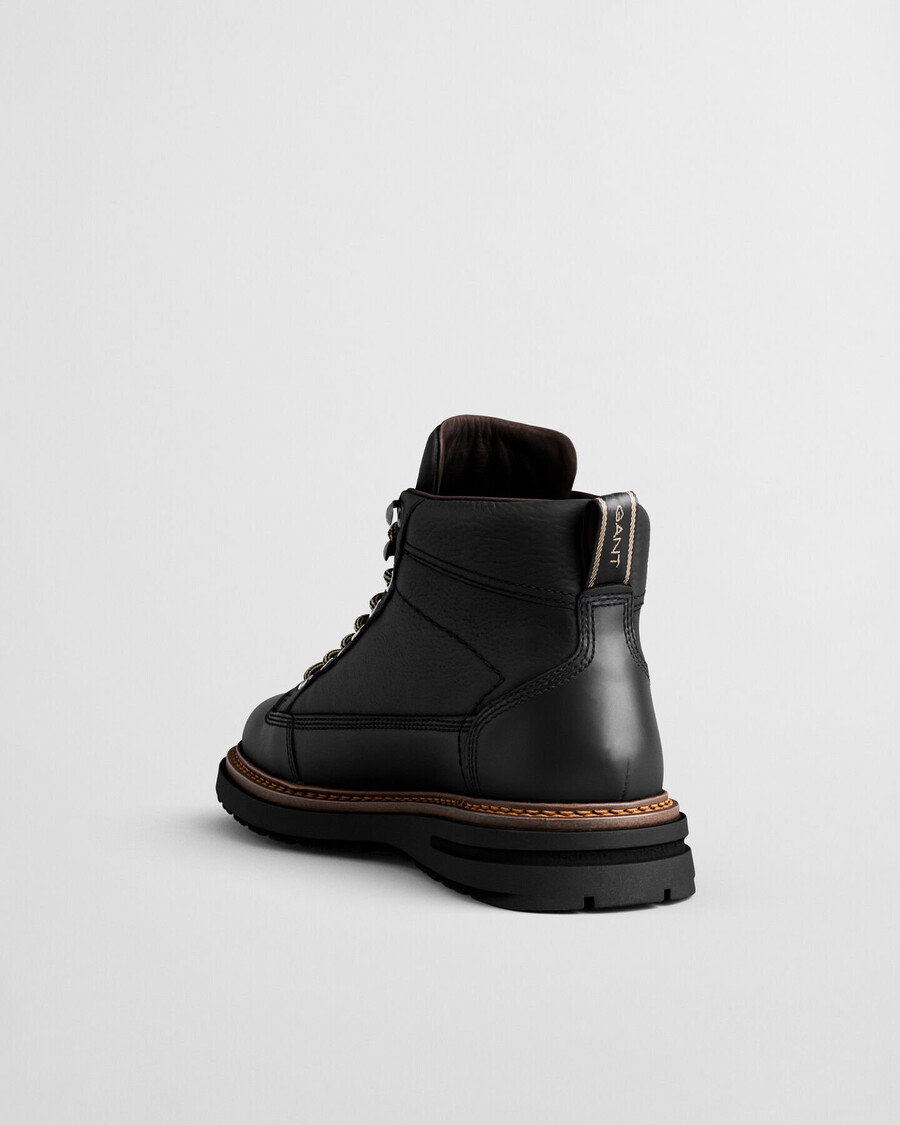 buty skórzane hillprep mid – czarne