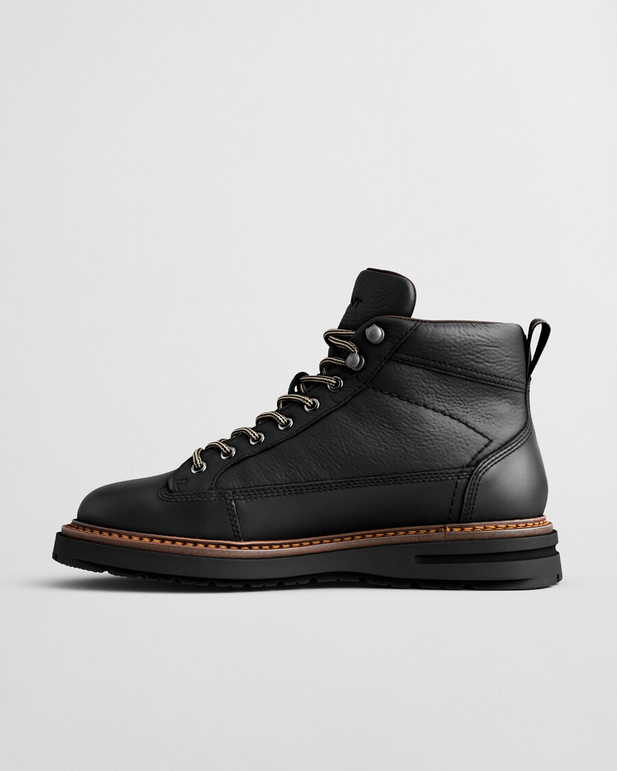 buty skórzane hillprep mid – czarne