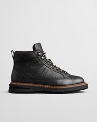 buty skórzane hillprep mid – czarne