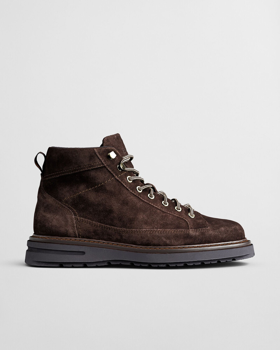buty hillprep mid suede – głęboki brąz