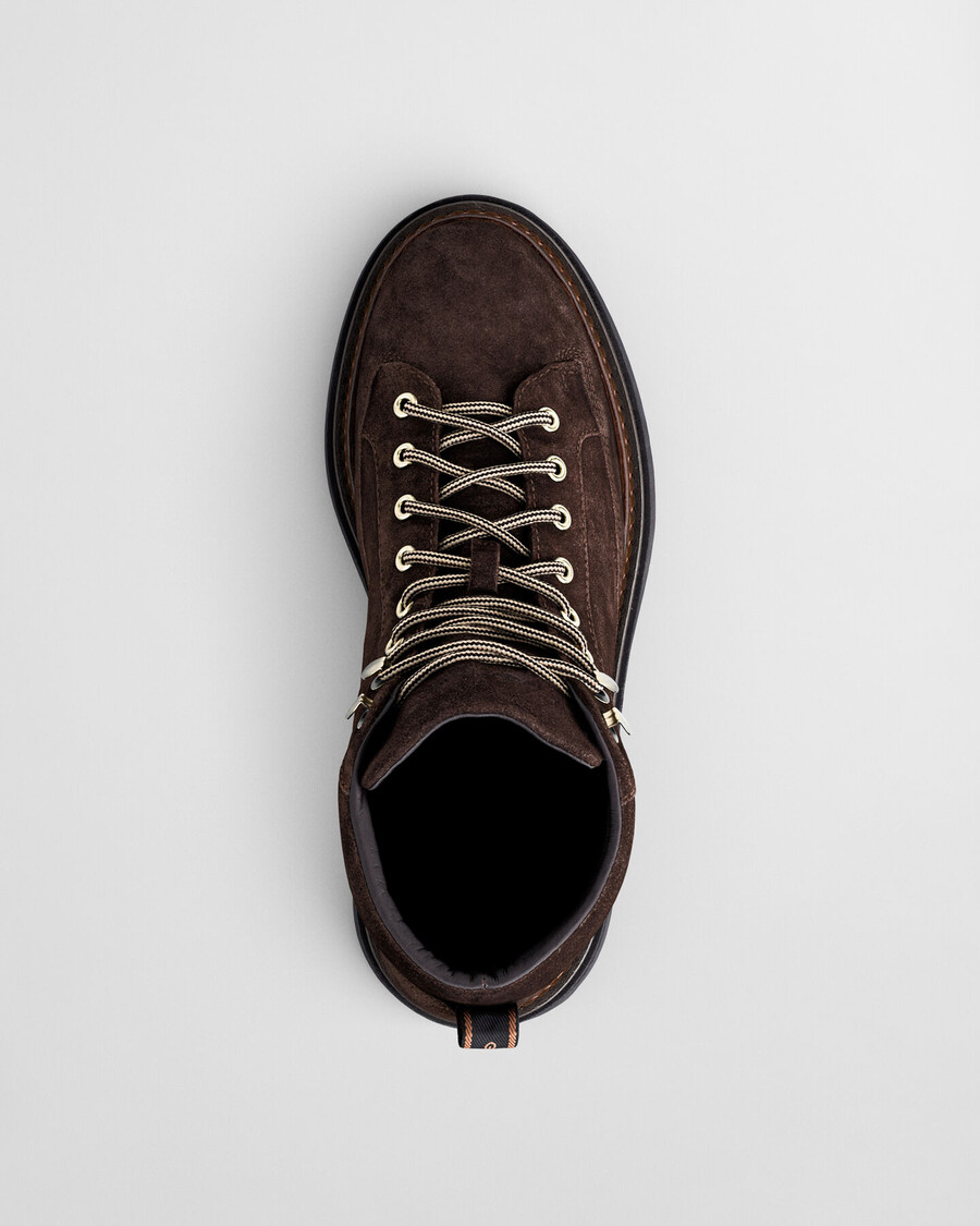 buty hillprep mid suede – głęboki brąz