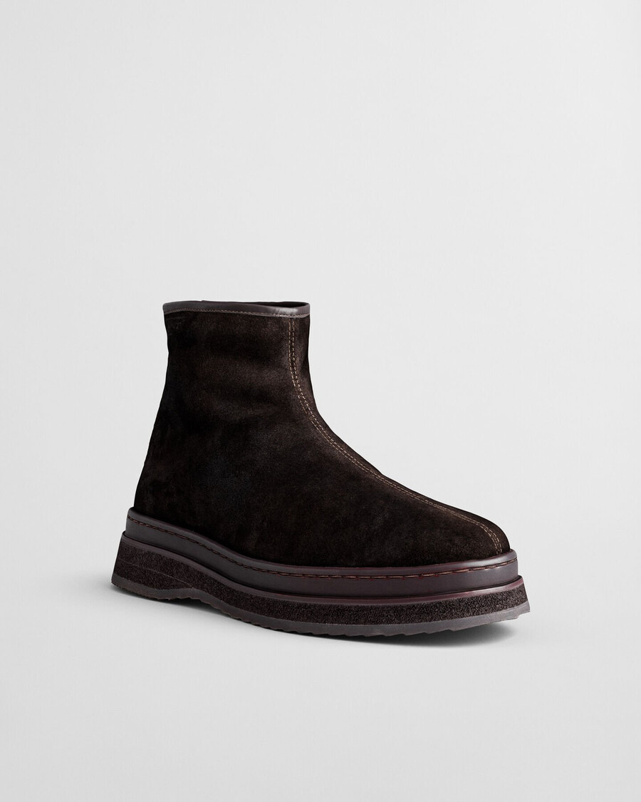 zamszowe buty blistown – ciemnobrązowe