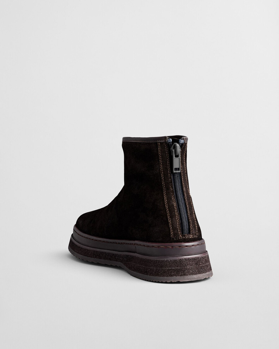 zamszowe buty blistown – ciemnobrązowe