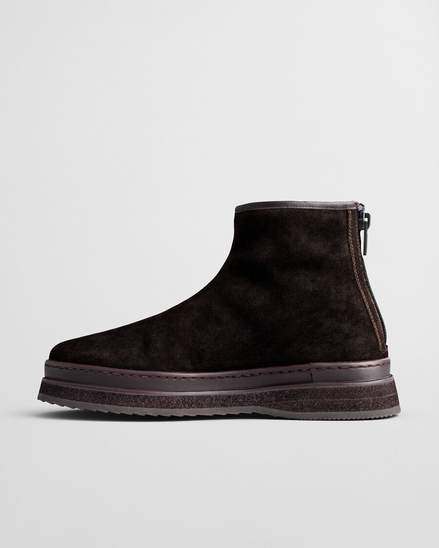 zamszowe buty blistown – ciemnobrązowe