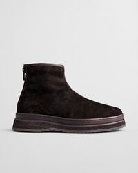 zamszowe buty blistown – ciemnobrązowe