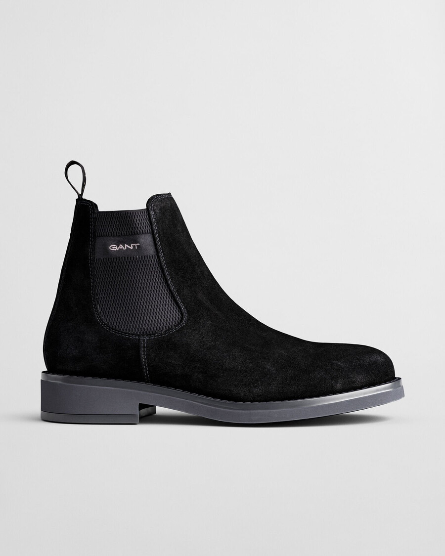botki chelsea prepdale suede – czarne