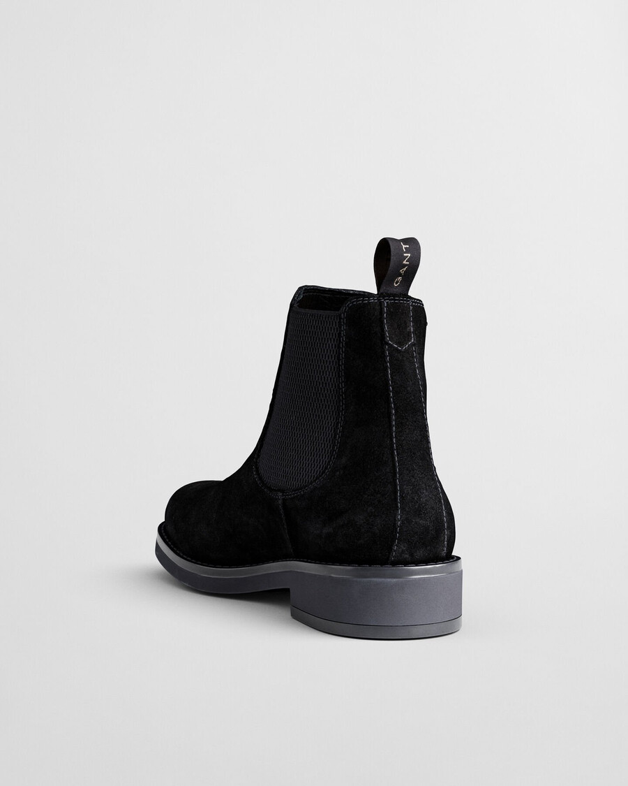botki chelsea prepdale suede – czarne