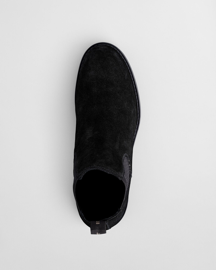 botki chelsea prepdale suede – czarne