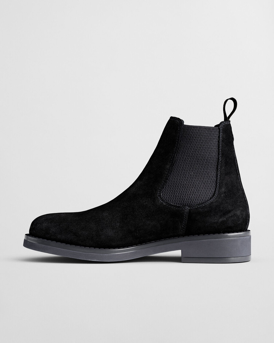 botki chelsea prepdale suede – czarne
