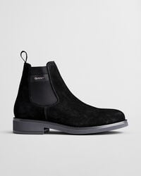 botki chelsea prepdale suede – czarne