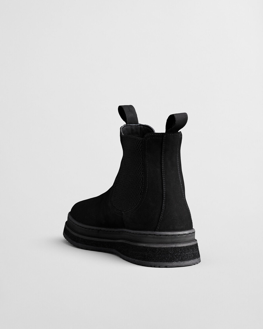 botki chelsea blistown suede – czarne
