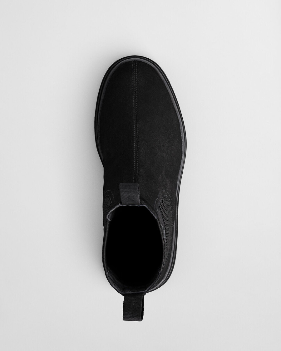 botki chelsea blistown suede – czarne