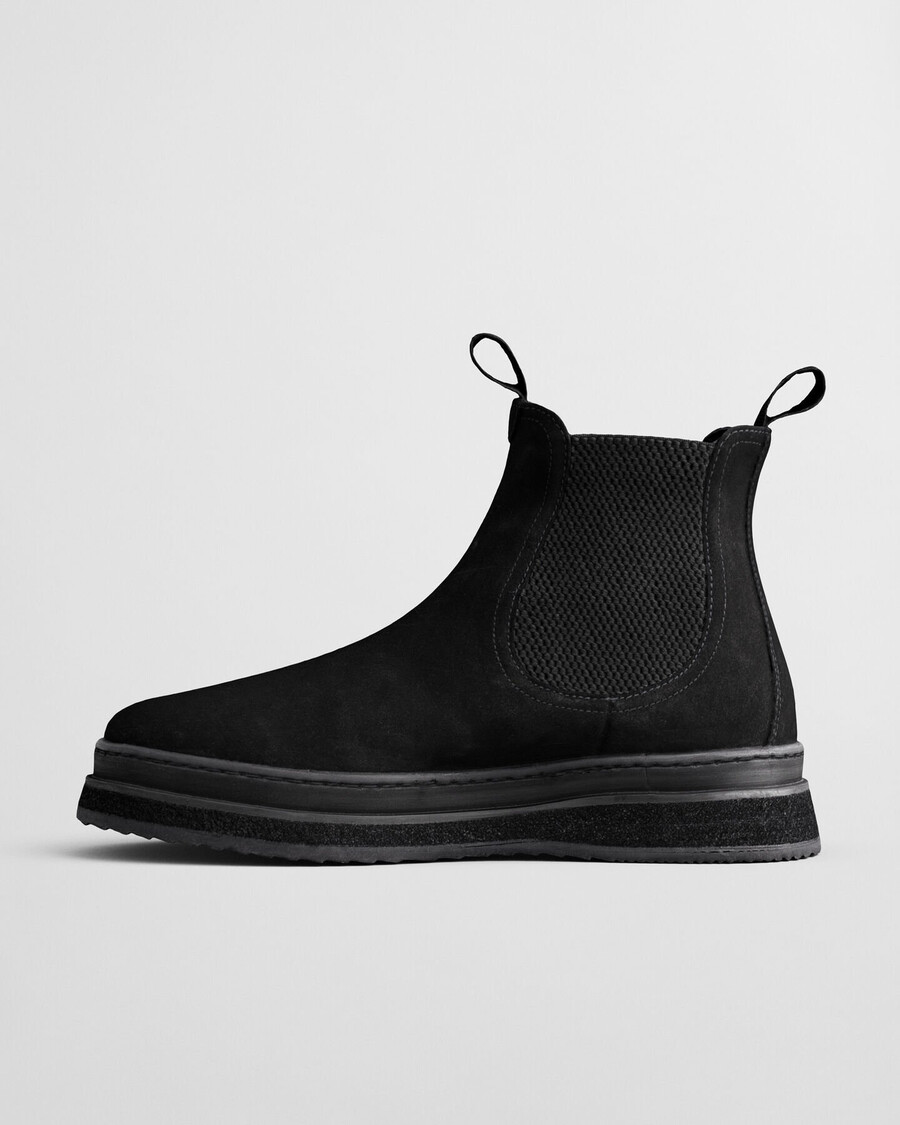 botki chelsea blistown suede – czarne