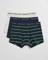 3 pary bokserek w paski w kolorze tartan green