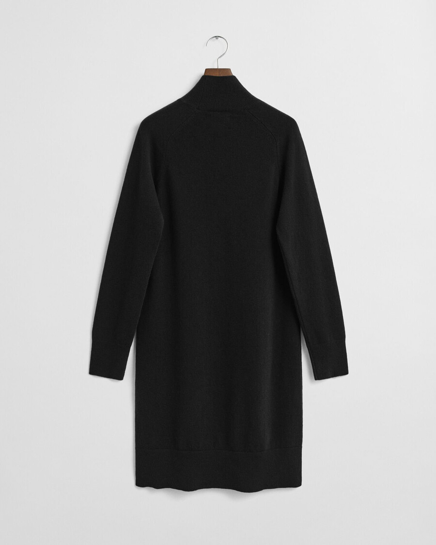 sukienka z dzianiny superfine lambswool - czarna