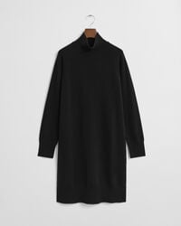 sukienka z dzianiny superfine lambswool - czarna