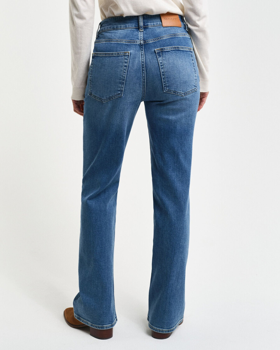 jeansy dzwony slim fit - archiwum mid blue