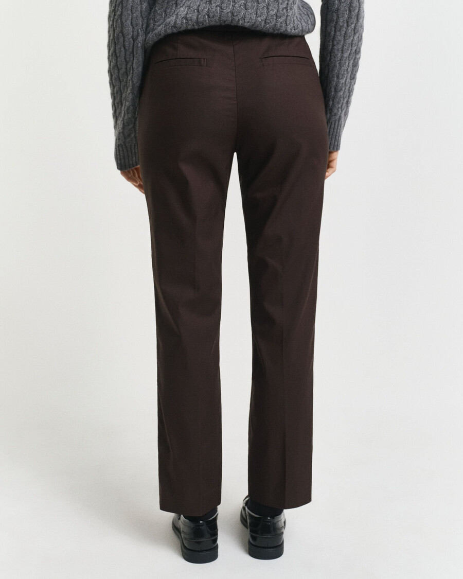 spodnie slim fit - głęboki brąz