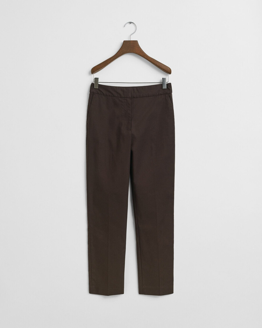 spodnie slim fit - głęboki brąz