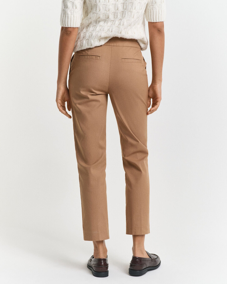 spodnie cygaretki slim - ciepłe khaki