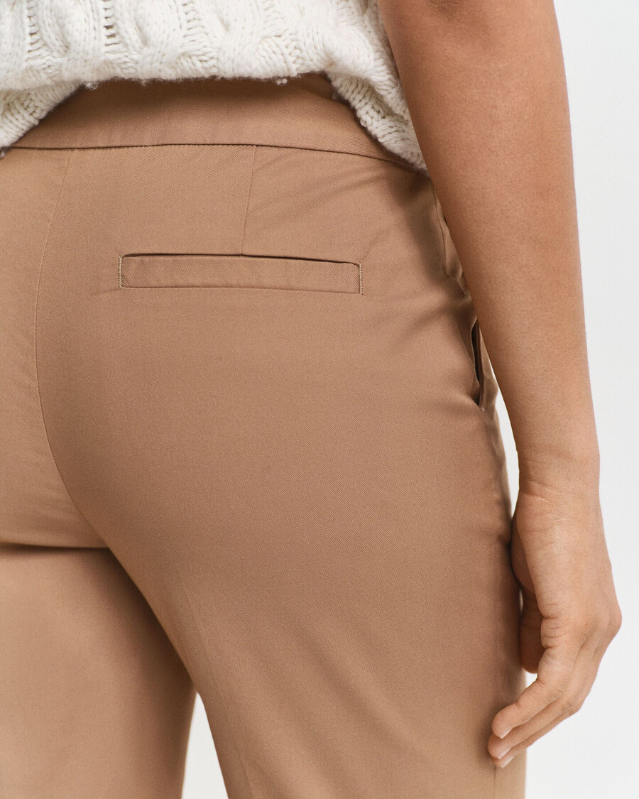 spodnie cygaretki slim - ciepłe khaki