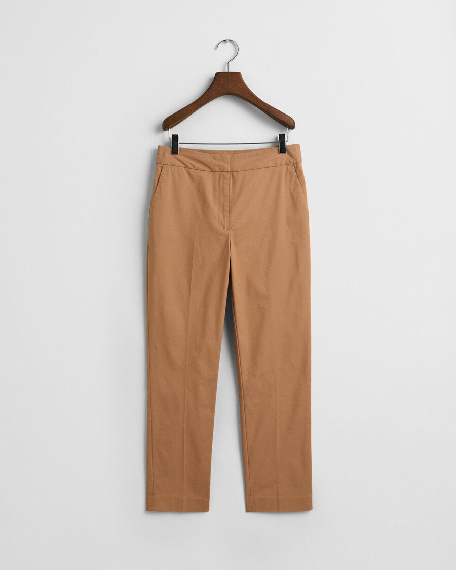 spodnie cygaretki slim - ciepłe khaki