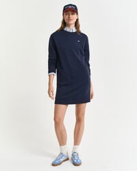sukienka dresowa shield crew neck – wieczorowy błękit