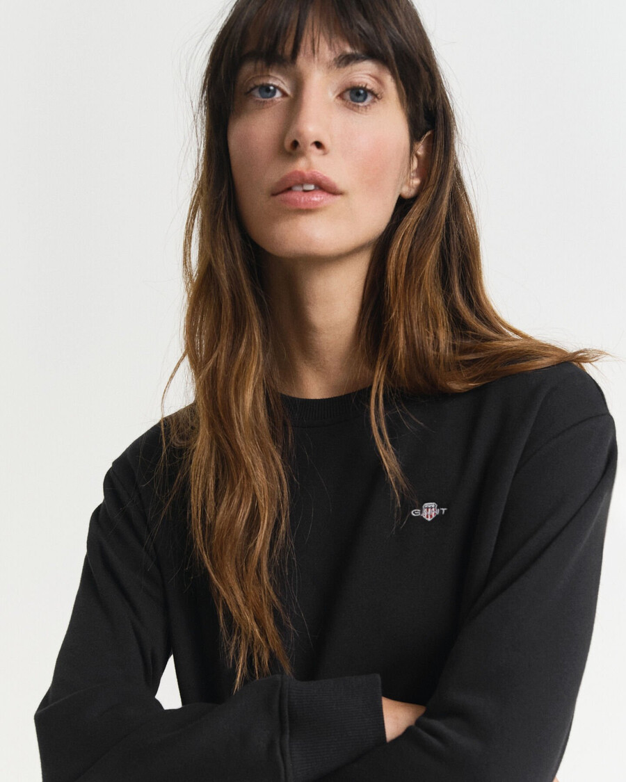 sukienka dresowa shield crew neck – czarna