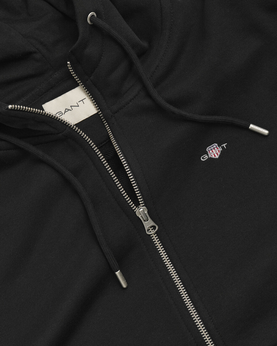bluza z kapturem shield zip – czarna