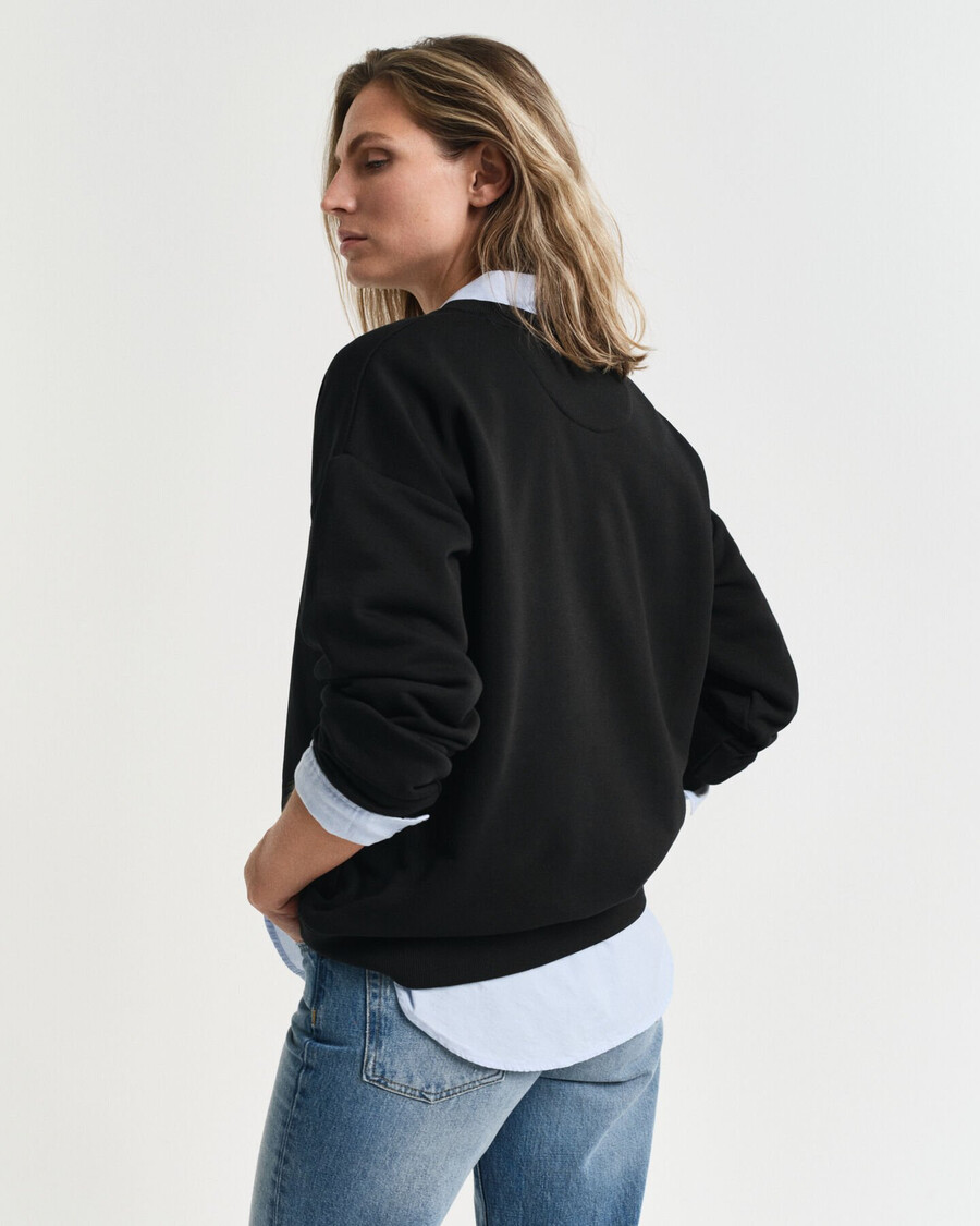 bluza z okrągłym dekoltem shield – czarna