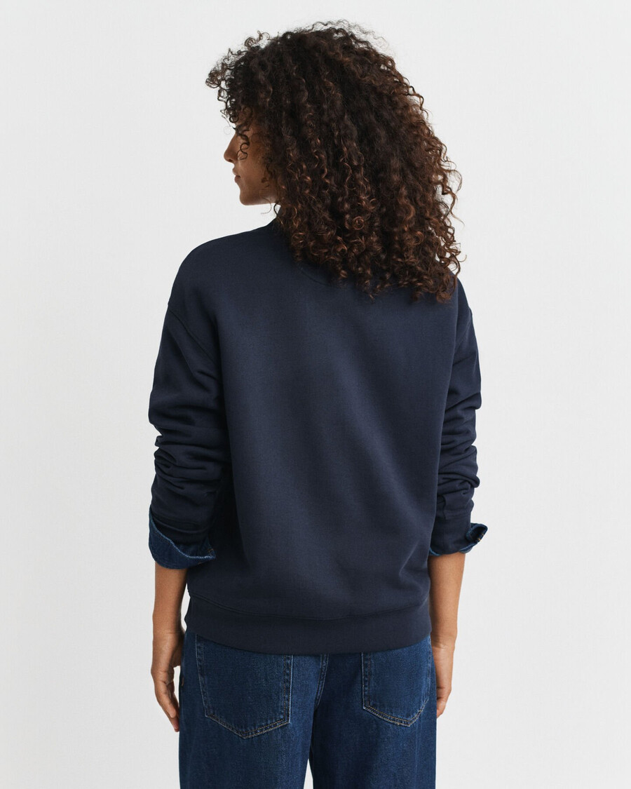 bluza z okrągłym dekoltem crest graphic – wieczorowy błękit