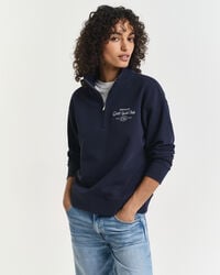 bluza graficzna z zamkiem błyskawicznym – wieczorowy błękit