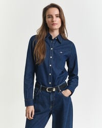 koszula dżinsowa regular fit - ciemnoniebieska