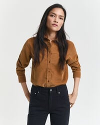 koszula sztruksowa o regularnym kroju – whiskey brown