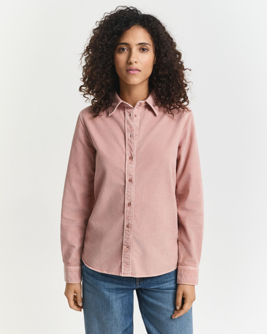 koszula sztruksowa o regularnym kroju – dusty rose