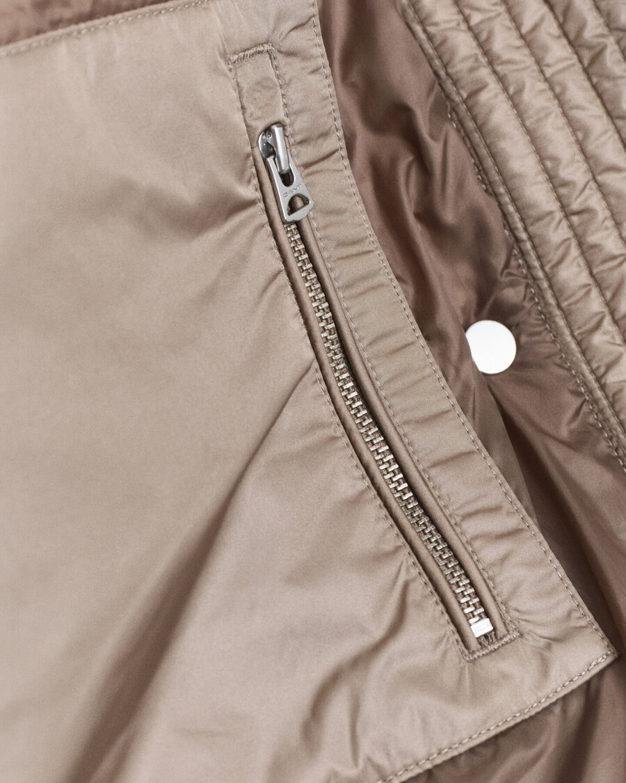 kurtka puchowa relaxed fit - taupe beige