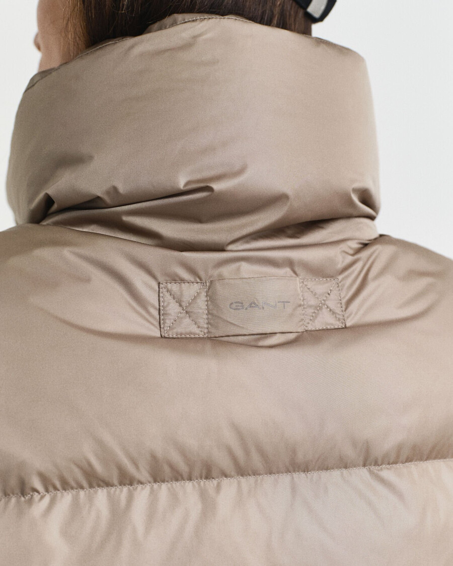 kurtka puchowa relaxed fit - taupe beige