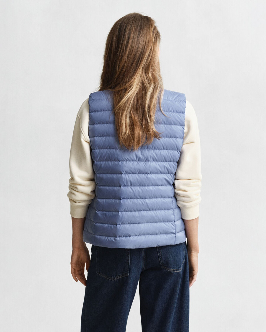lekka kamizelka puchowa – sprany denim