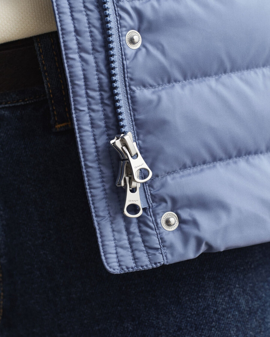 lekka kamizelka puchowa – sprany denim