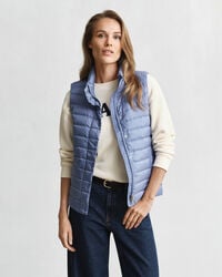 lekka kamizelka puchowa – sprany denim