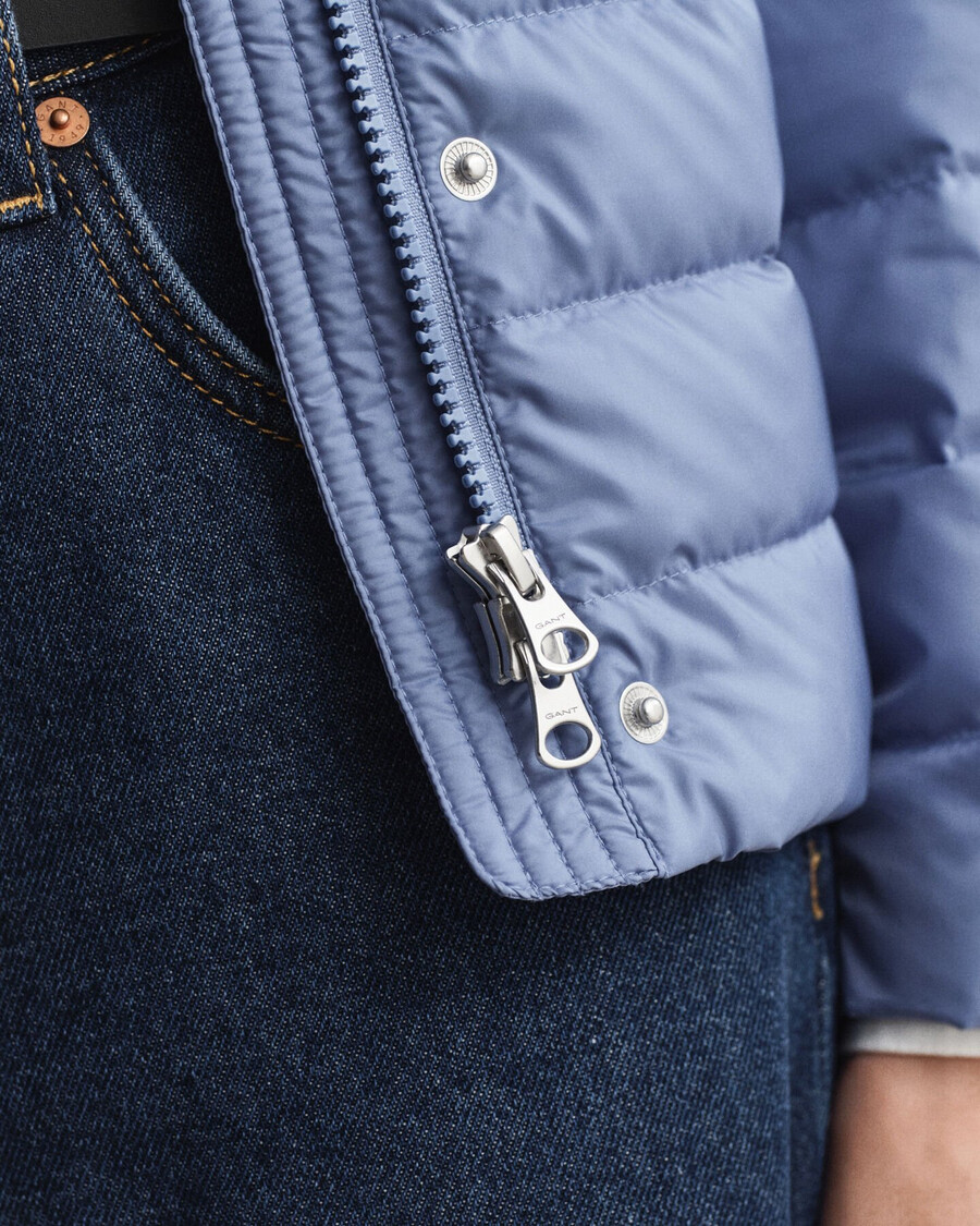 lekka kurtka puchowa – sprany denim