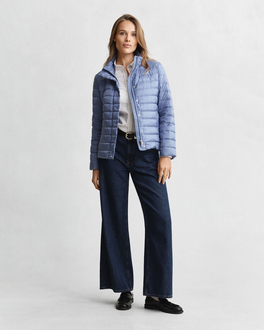 lekka kurtka puchowa – sprany denim
