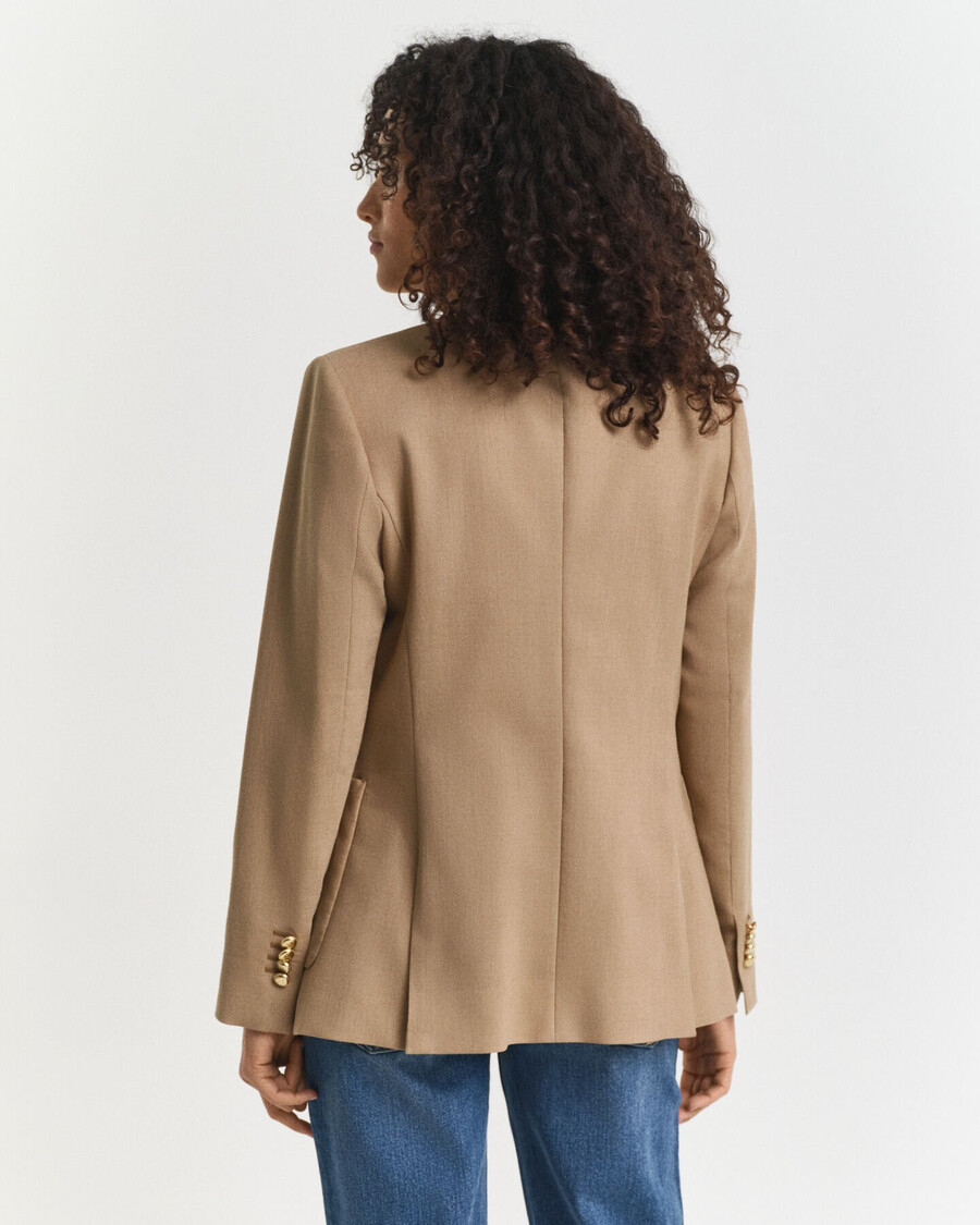 marynarka klubowa slim fit - ciepły khaki