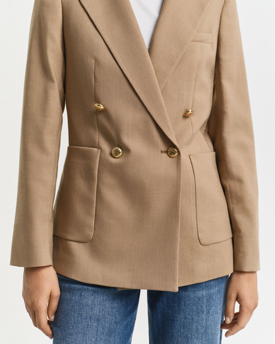 marynarka klubowa slim fit - ciepły khaki