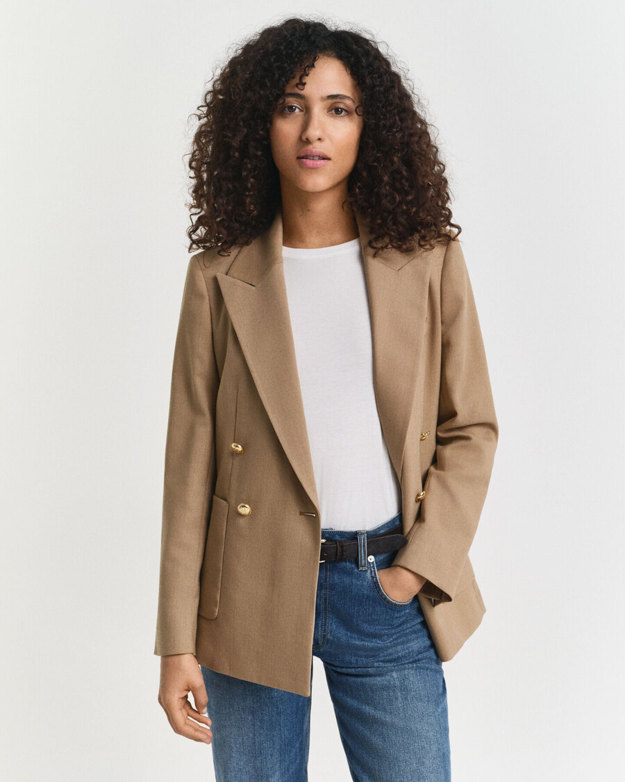 marynarka klubowa slim fit - ciepły khaki