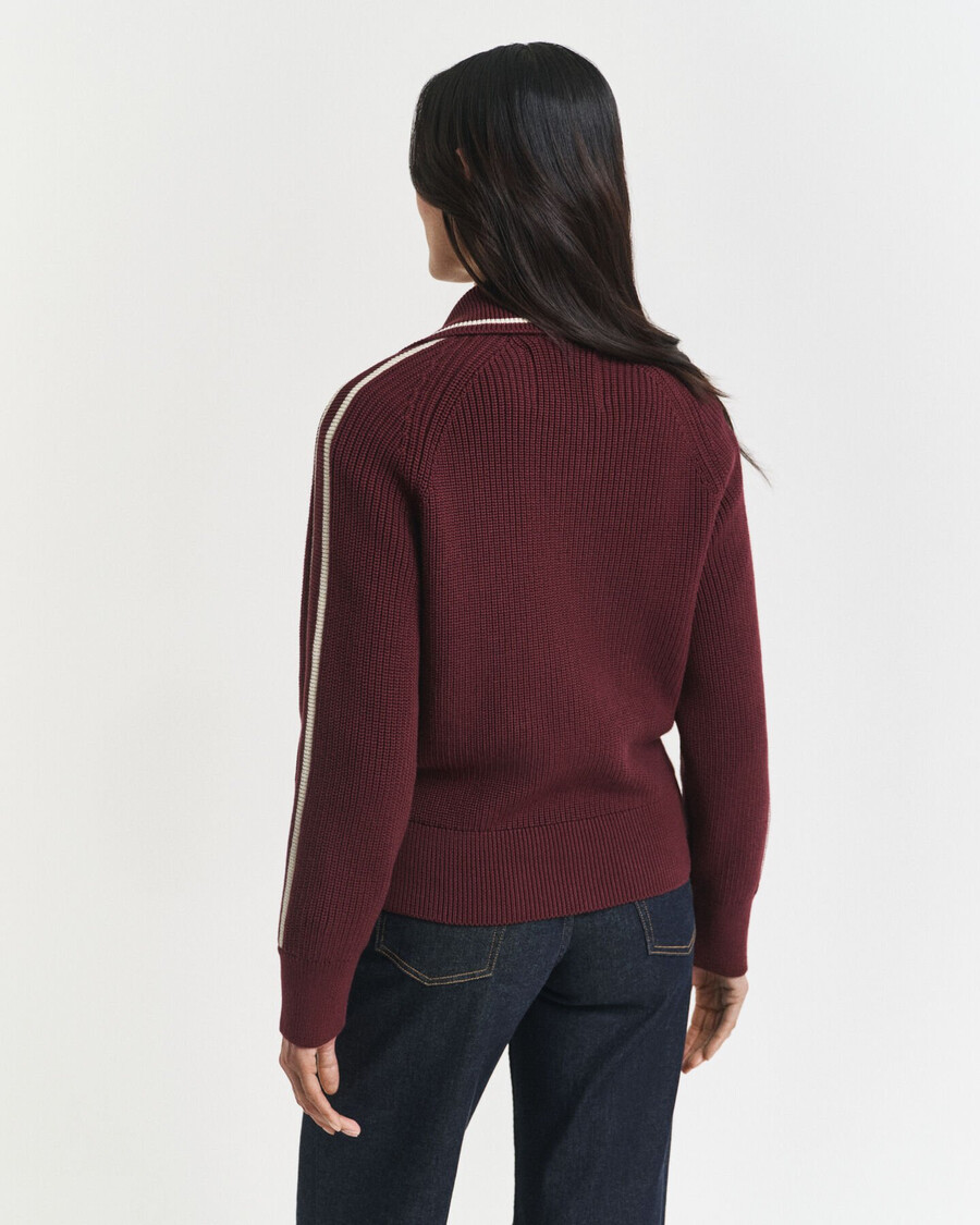 kardigan varsity zip w kolorze Śliwkowego wina